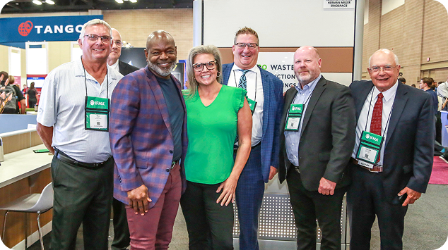 People engaging at exhibition