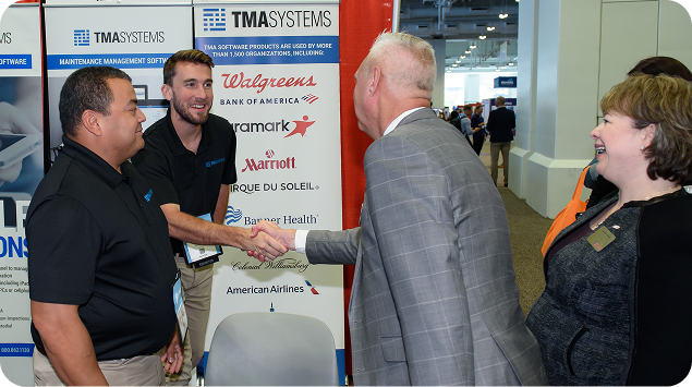 People engaging at exhibition